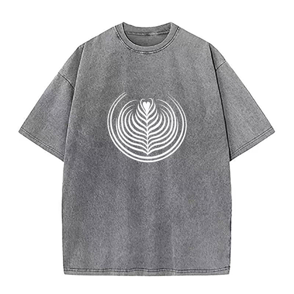 コーヒー ラテ アート ユニセックス Tシャツ