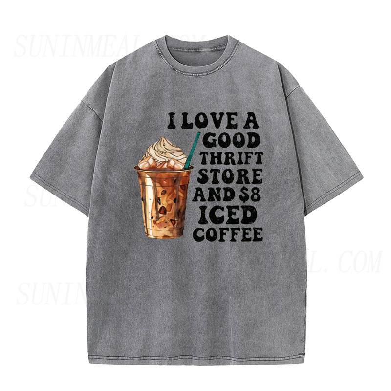 I Love a Good, Thrift Store, Iced Coffee Unisex Tee