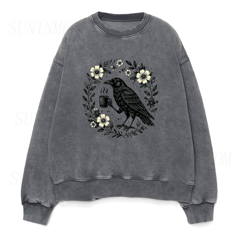 Raven Botanical Unisex Crewneck Sweatshirt