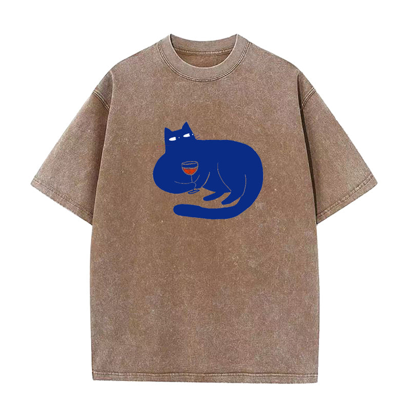 cat wine Unisex Tee