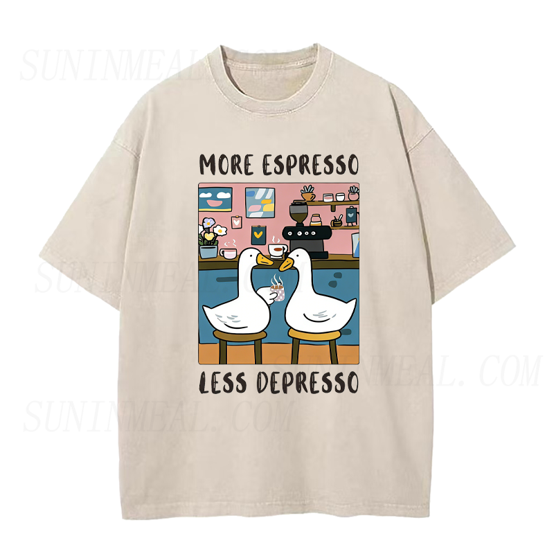 More Espresso Less Depresso Goose Unisex Tee