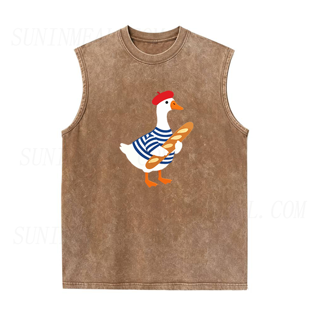 Baguette French Goose Unisex Tank Top