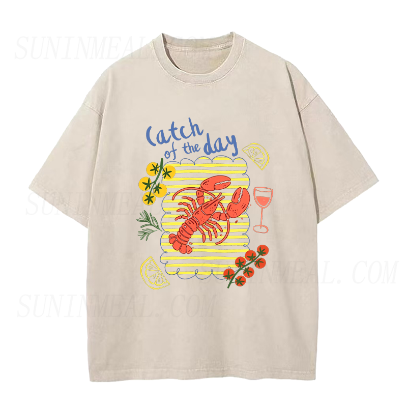 Catch of The Day Lobster & Wine Unisex Tee