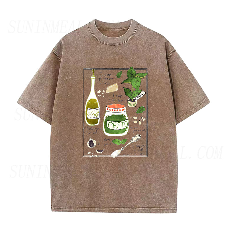 Pesto illustrated recipe Unisex Tee