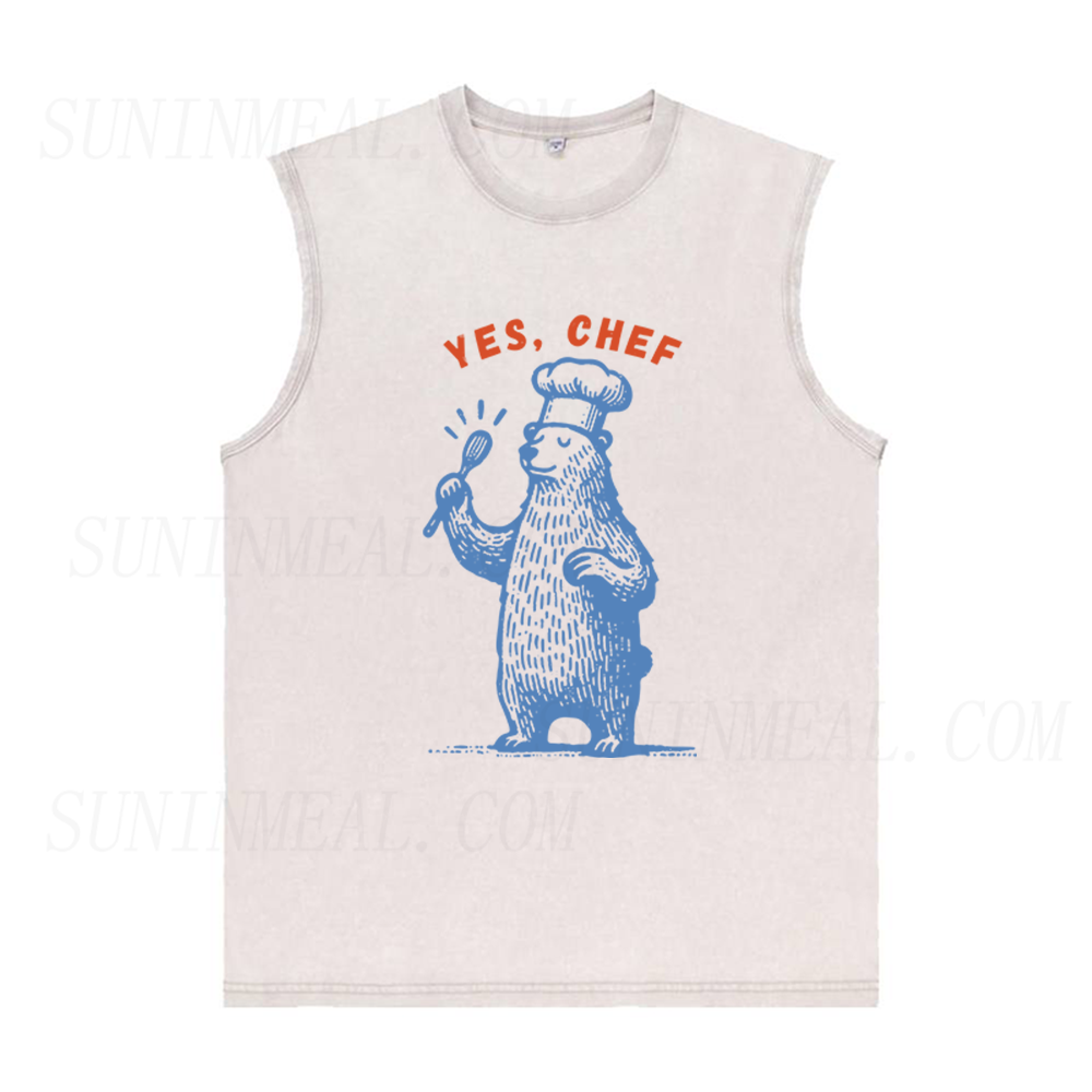 Yes Chef Bear Unisex Tank Top