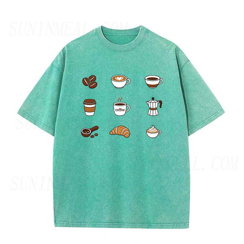 Latte Cappuccino Croissant Unisex Tee