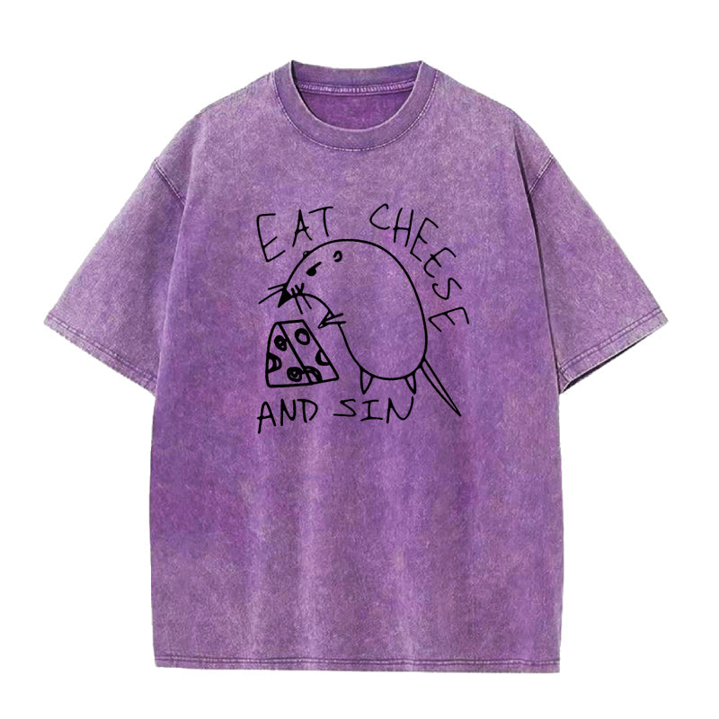 Eat Cheese and Sin Unisex Tee