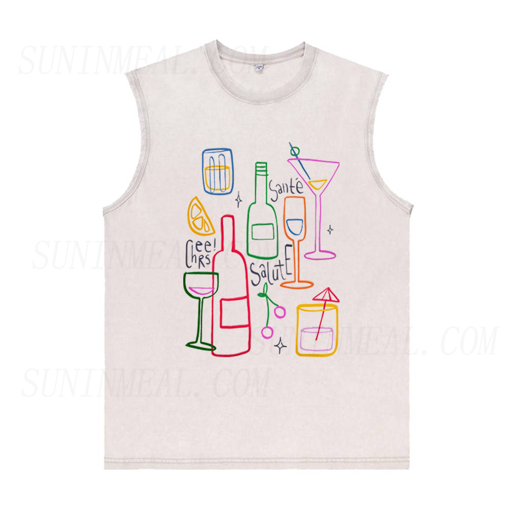 Cheers Salute Santé Unisex Tank Top