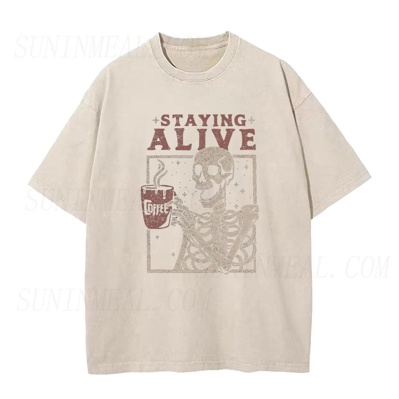 Staying Alive Coffee Unisex Tee