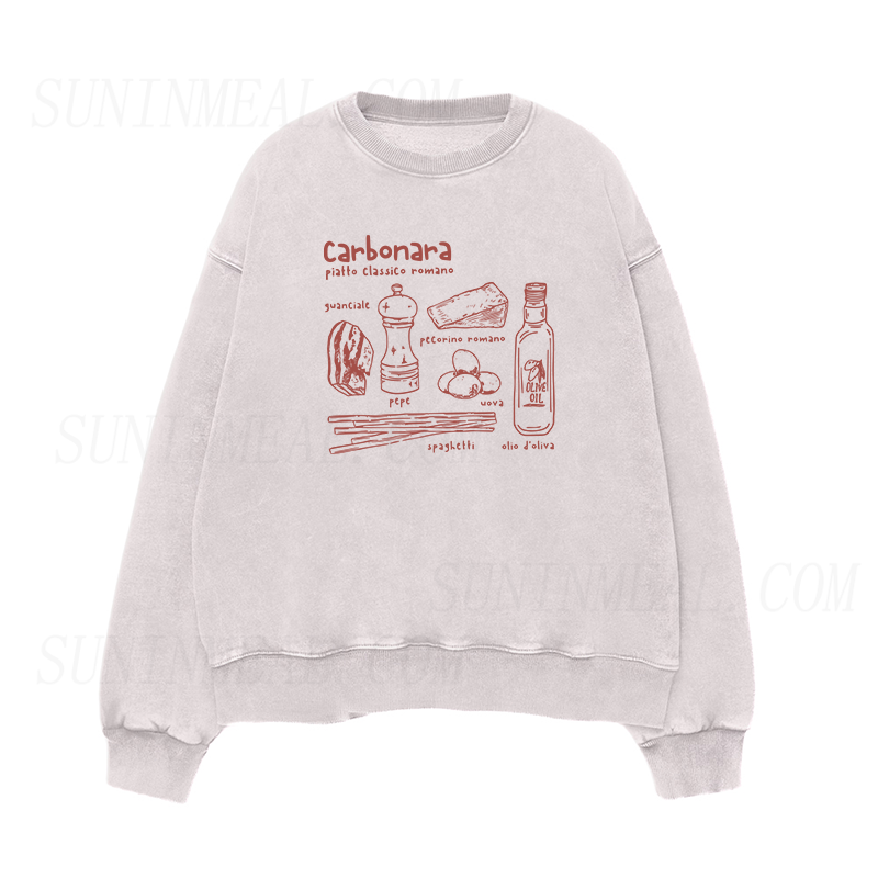 Carbonara Roma Pasta Unisex Crewneck Sweatshirt