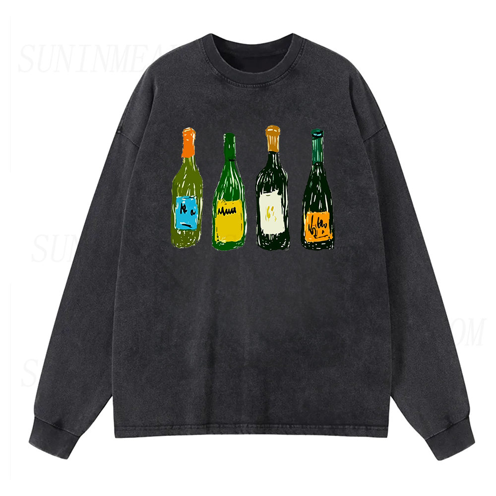 Wine Bottles Long Sleeve Unisex Tee