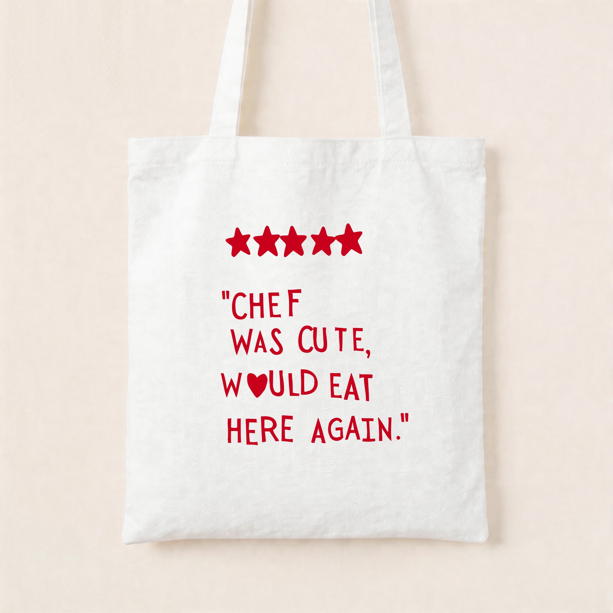 Chef Was Cute Canvas Tote Bag