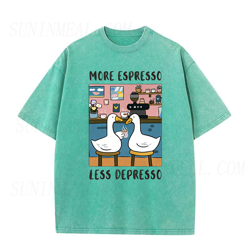 More Espresso Less Depresso Goose Unisex Tee