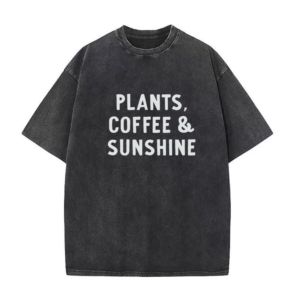 植物、コーヒー、太陽のユニセックスTシャツ