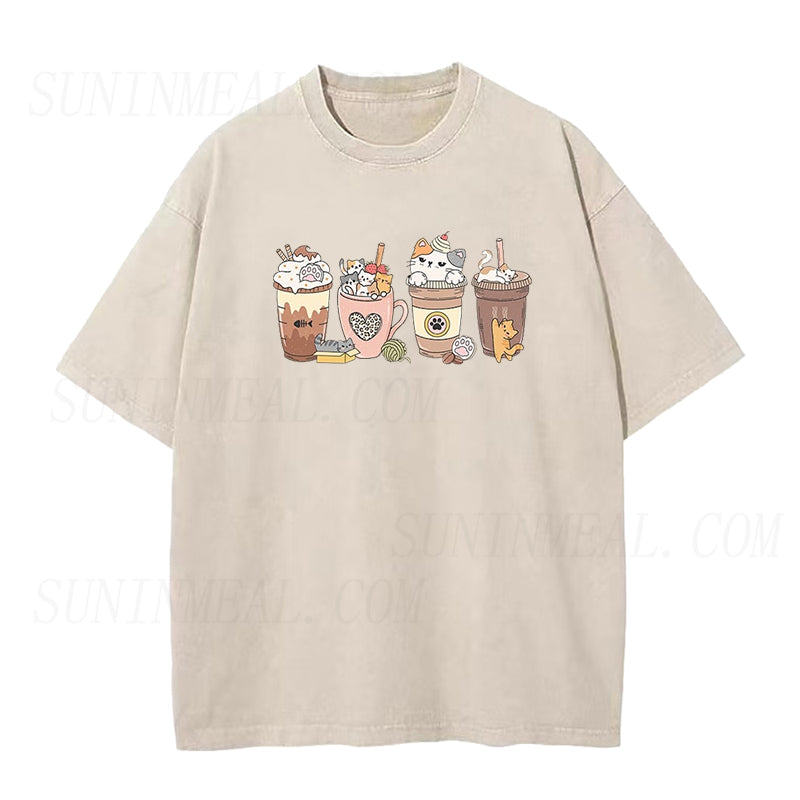 Cat Coffee Lover Unisex Tee