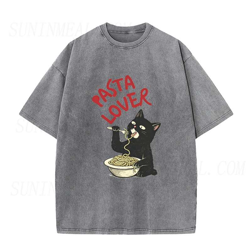 Cat Eating Spaghetti Unisex Tee