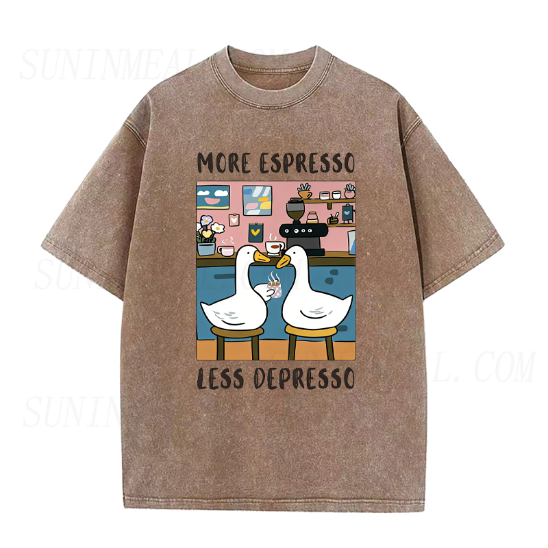 More Espresso Less Depresso Goose Unisex Tee