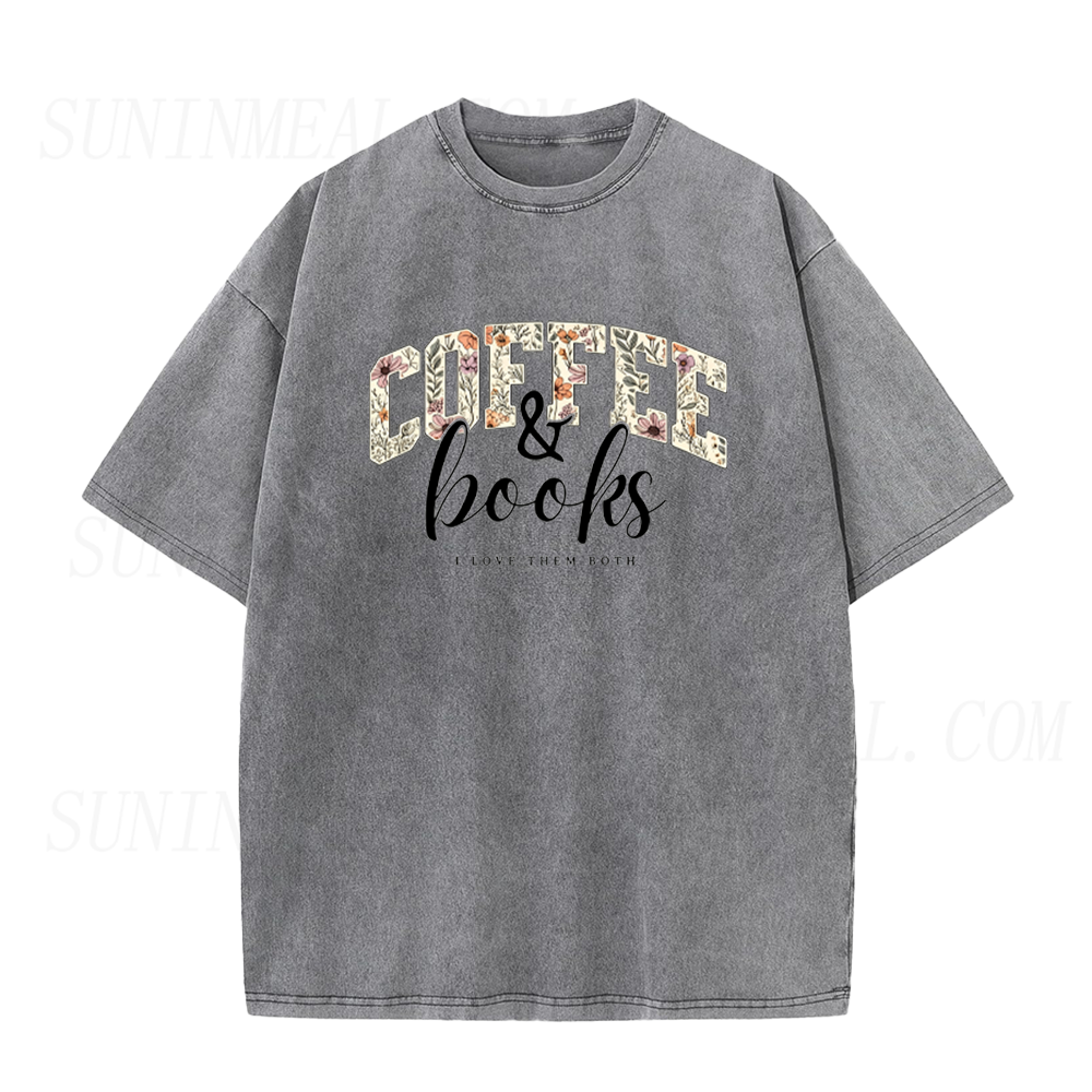Coffee & Books I Love Them Both Unisex Tee