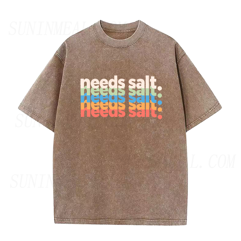 Retro Multi Color Needs Salt Unisex Tee