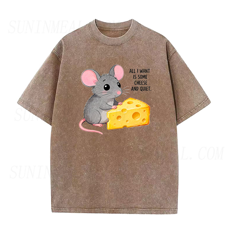 Mouse Cheese and Quiet Unisex Tee