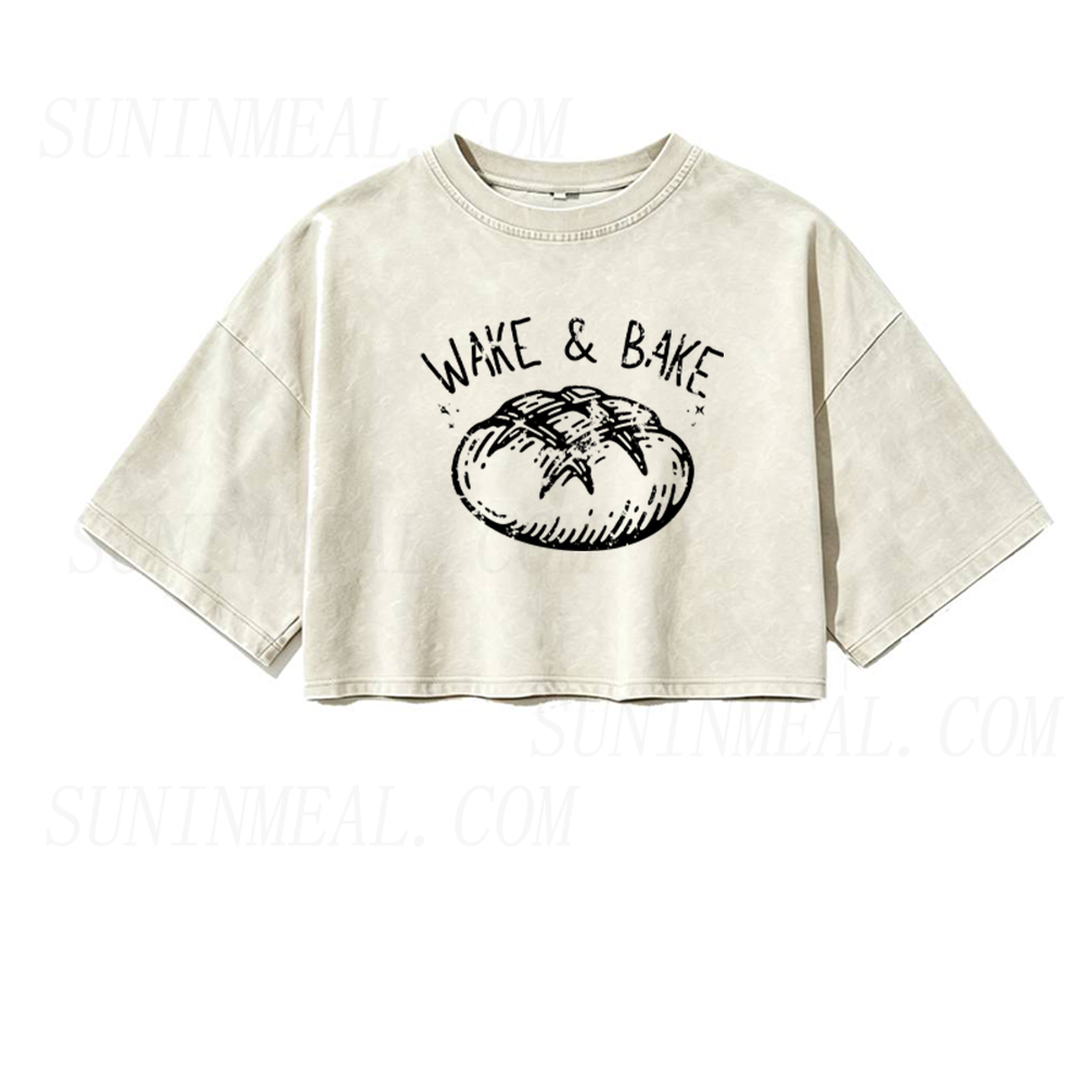 Wake and Bake Oversized Crop Tee