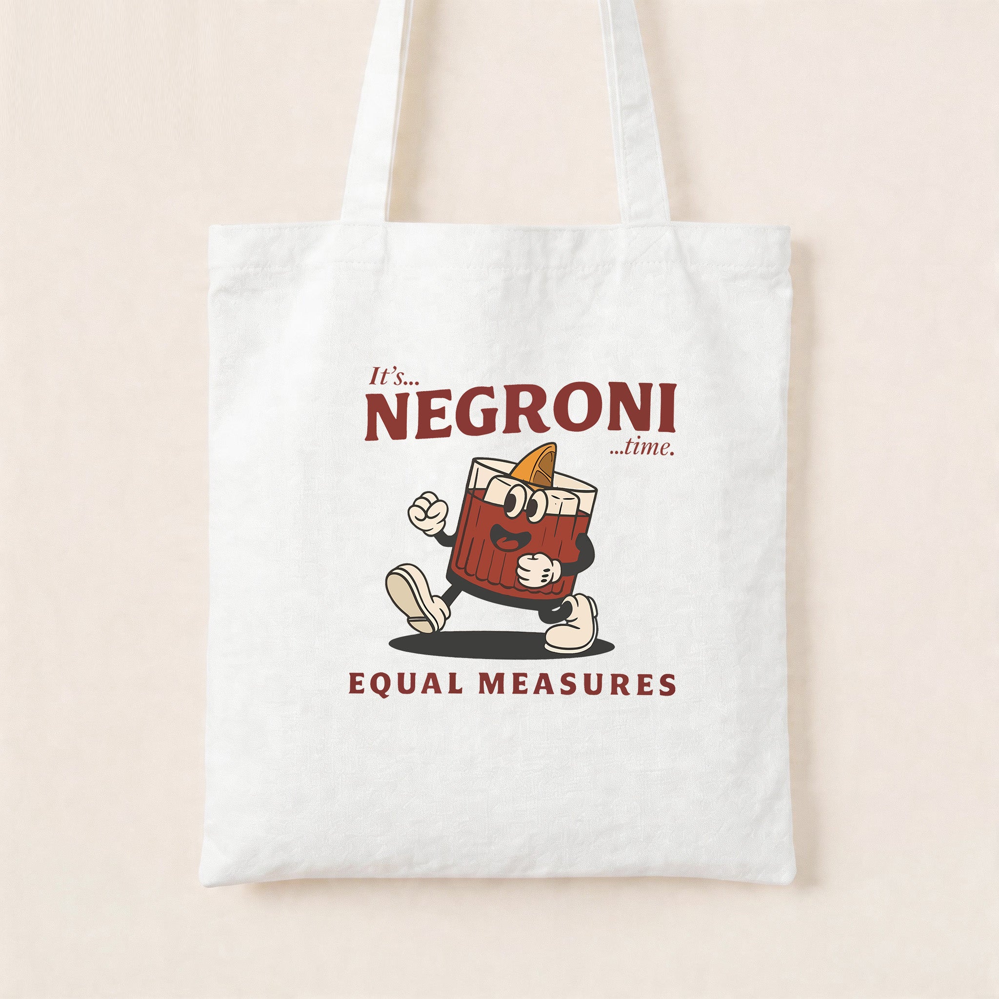 Negroni Cocktail Canvas Tote Bag