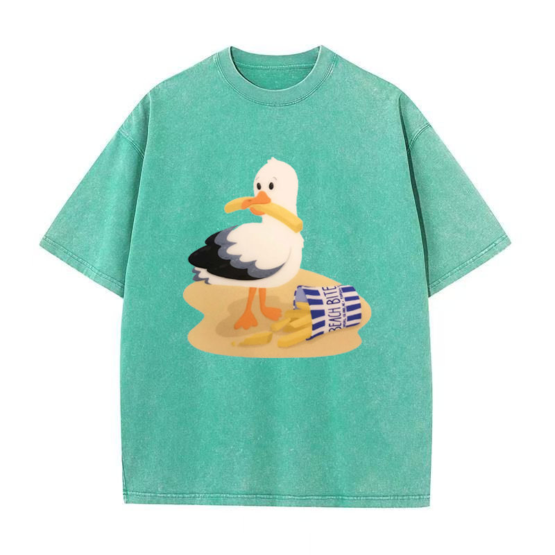 Seagull Stealing French Fries Tee