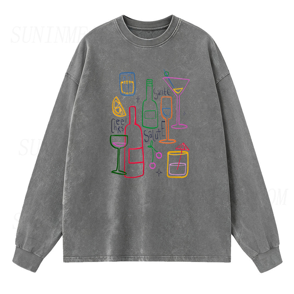 Cheers,Salute,Santé Long Sleeve Unisex Tee