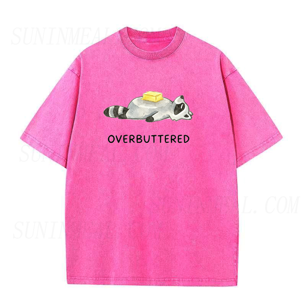 Overbuttered Raccoon Unisex Tee