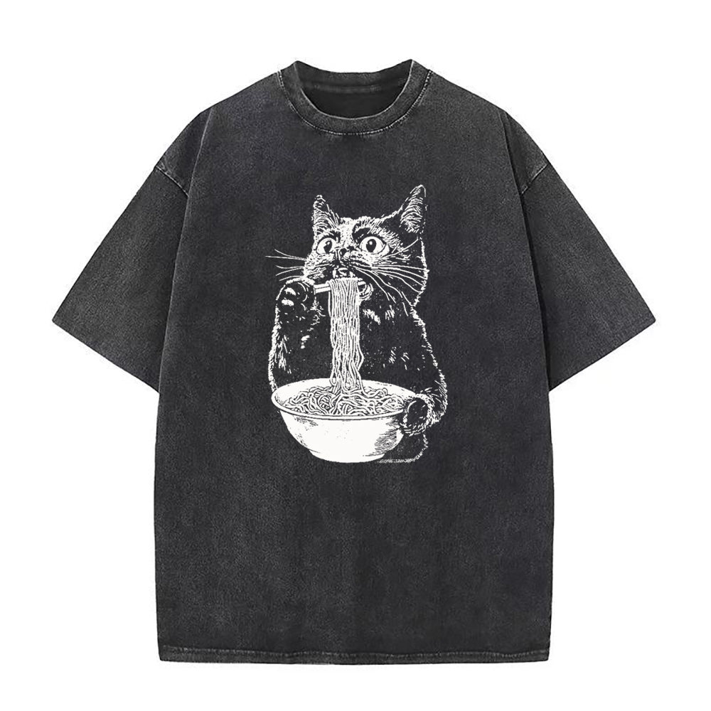 ヌードルキャット ユニセックスTシャツ