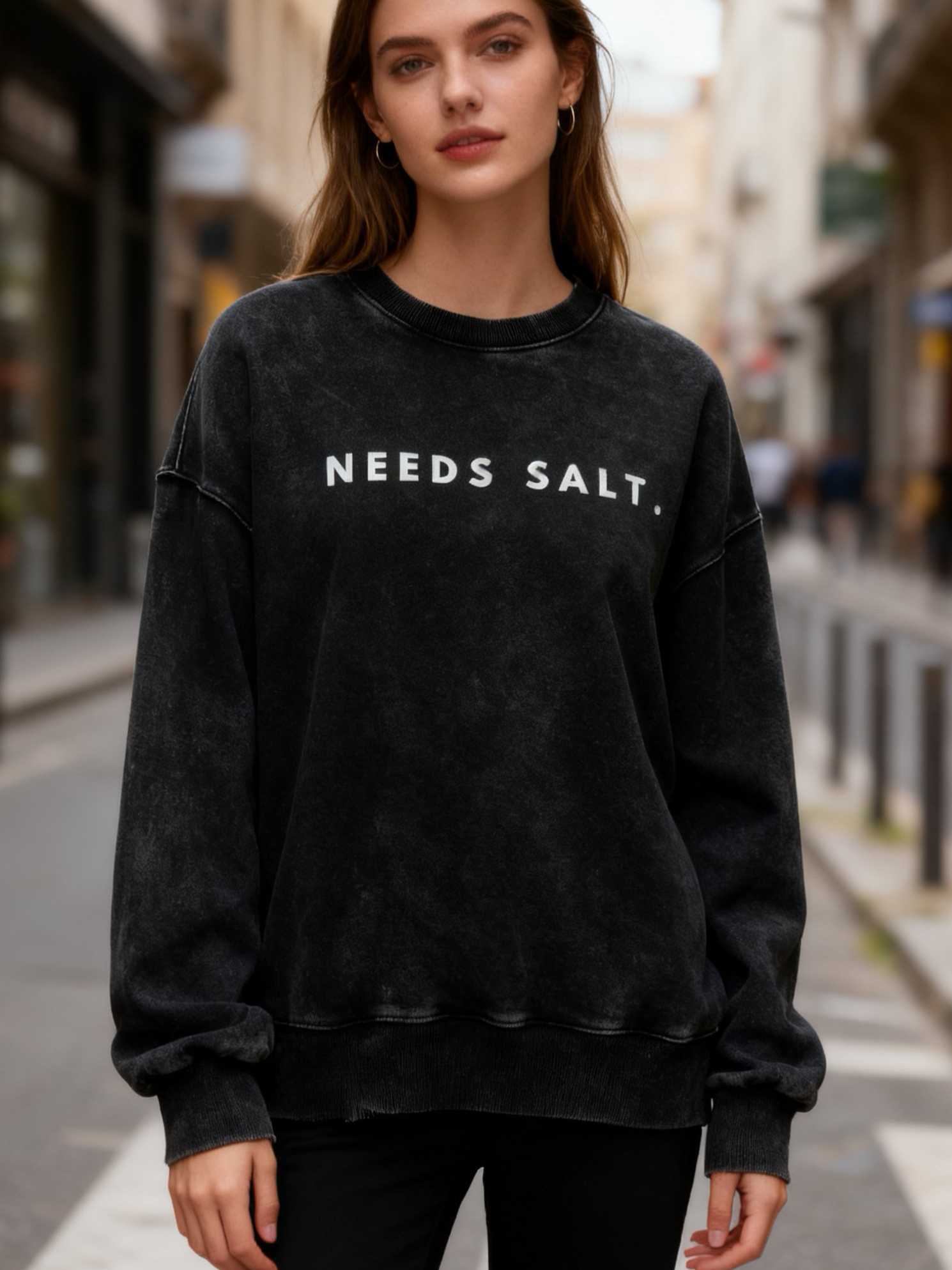 Needs Salt Unisex Crewneck Sweatshirt