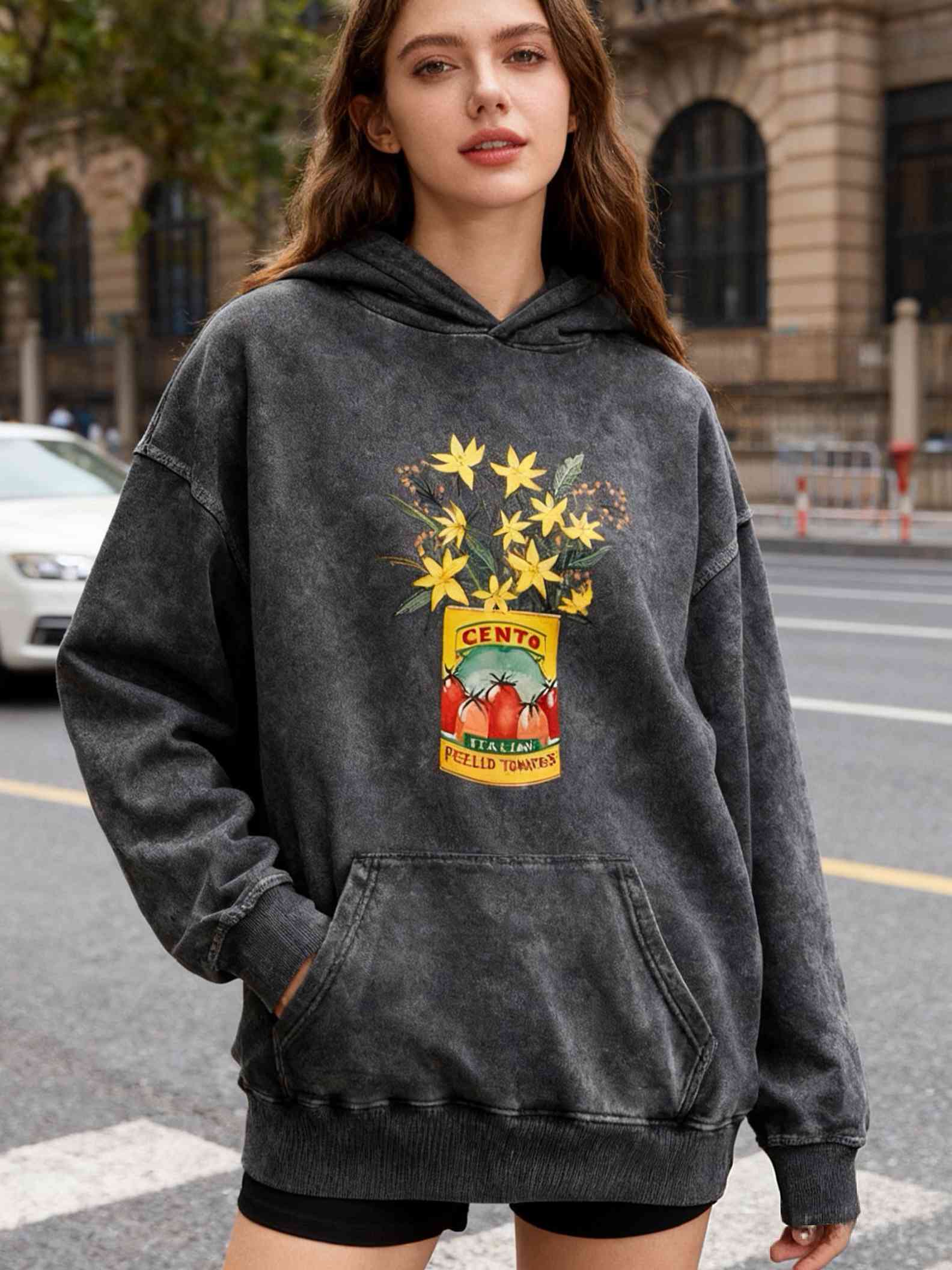 flowers and cento peeled tomatoes  Unisex Hoodie