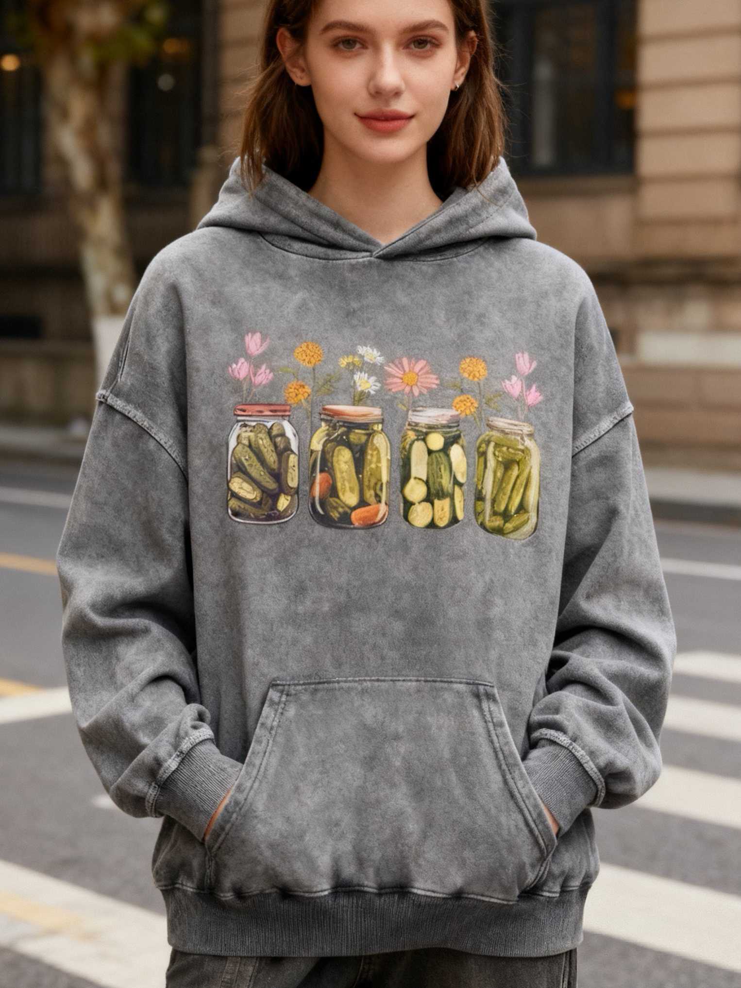 Vintage Canned Pickles Unisex Hoodie