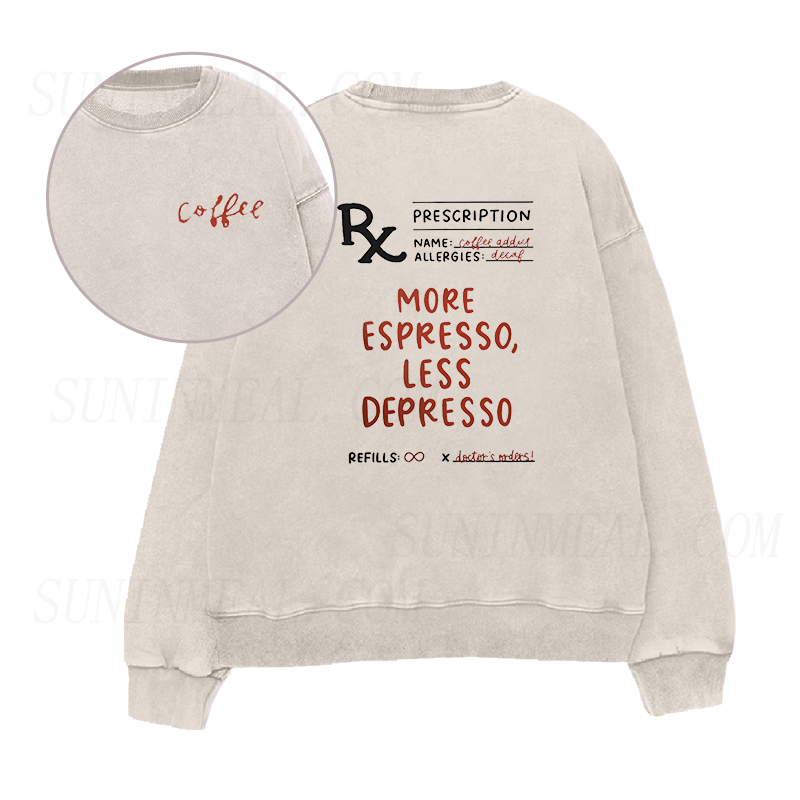 More Espresso Less Depresso Unisex Crewneck Sweatshirt
