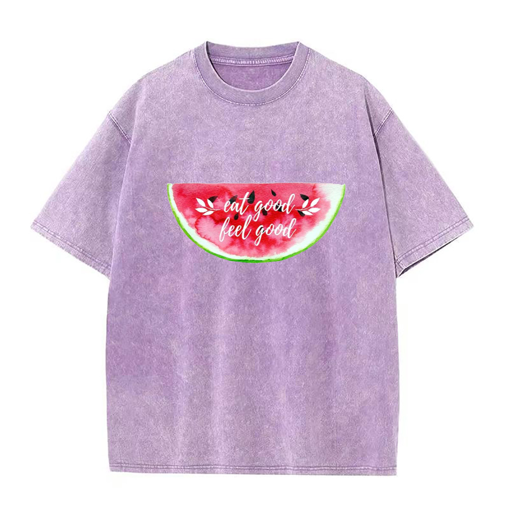食べて気分が良くなるユニセックスTシャツ