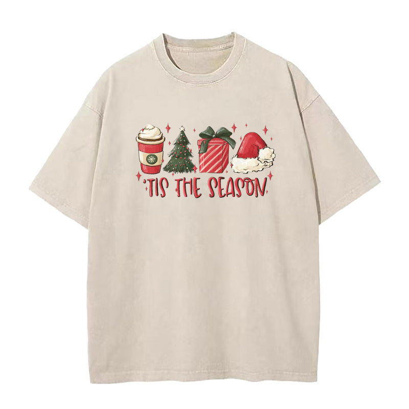 Xmas Presents & Santa Hat Unisex Tee