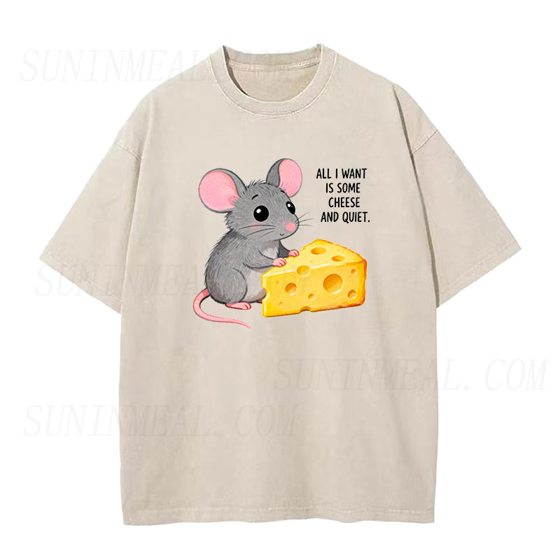 Mouse Cheese and Quiet Unisex Tee