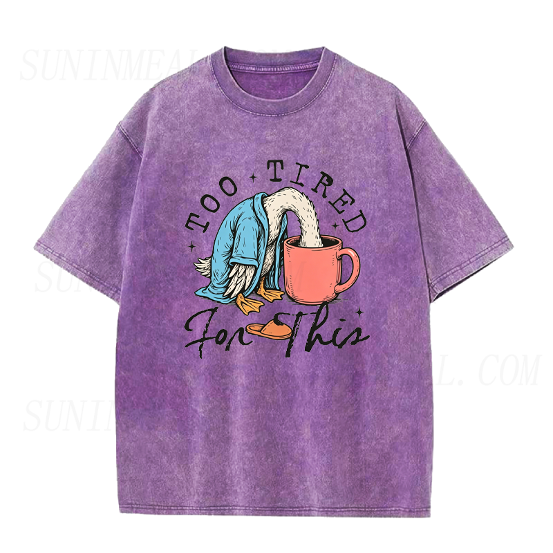 Too Tired for This Goose Coffee Unisex Tee