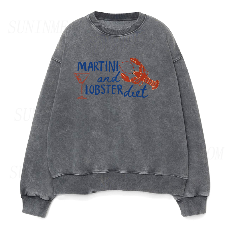 Martini and Lobster Diet Unisex Crewneck Sweatshirt
