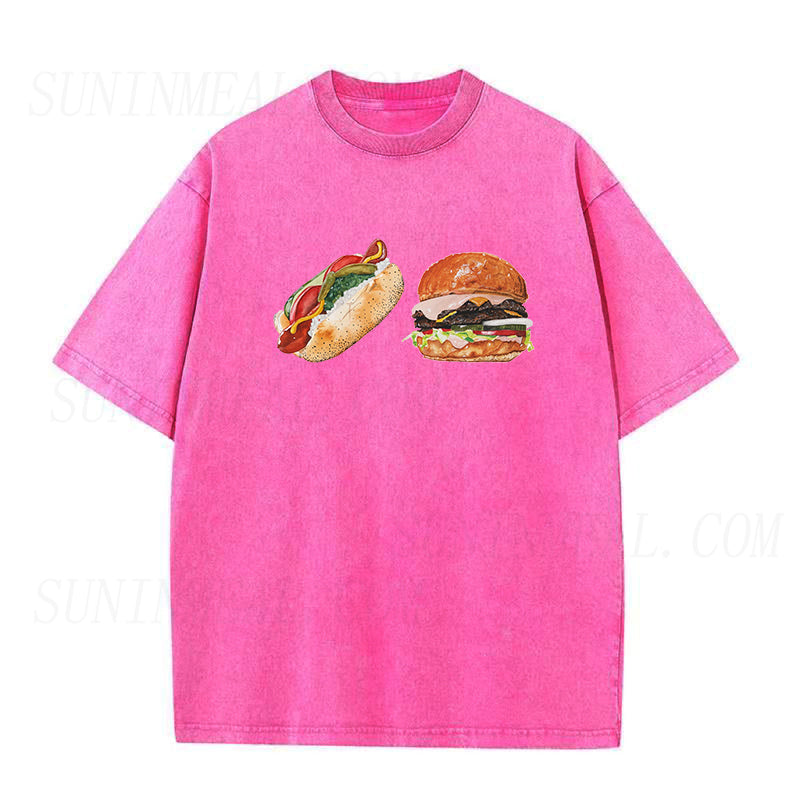Cheeseburger and Hotdog Unisex Tee