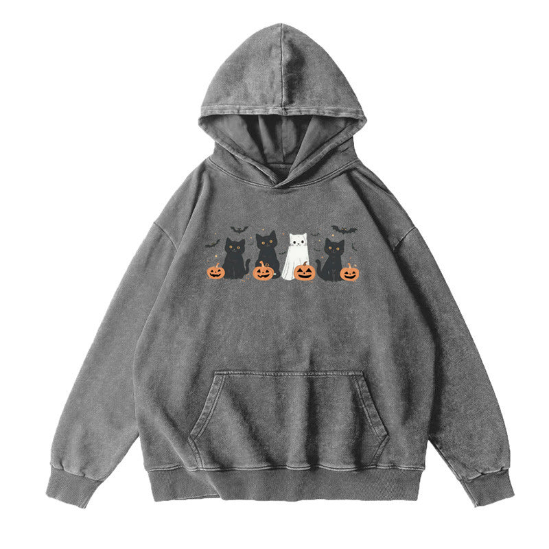 Halloween Ghost Cat Unisex Hoodie
