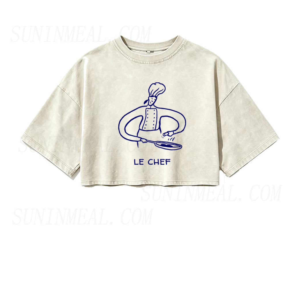 Le Chef Oversized Crop Tee