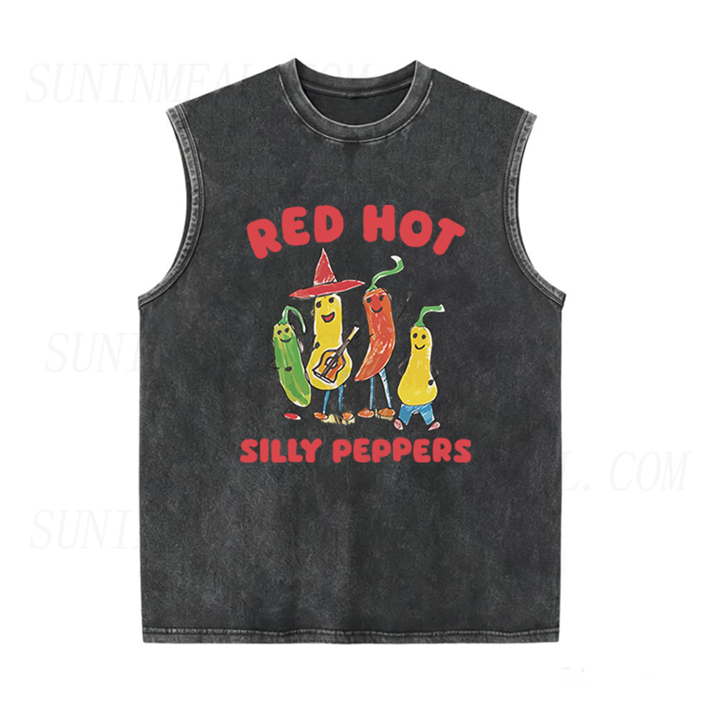 Red Hot Silly Peppers Unisex Tank Top