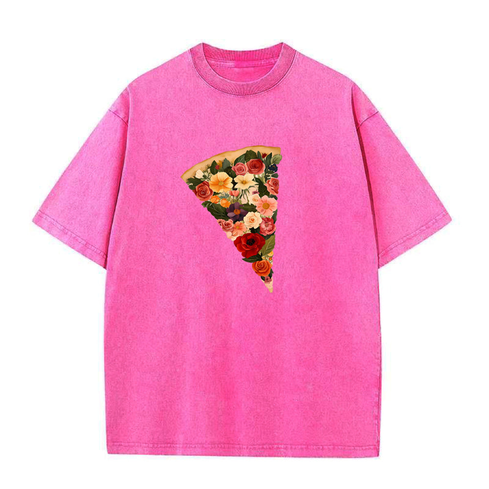 flowers pizza Unisex Tee