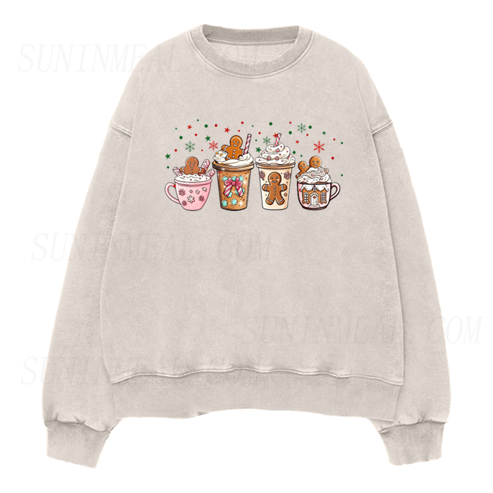 Gingerbread Christmas Coffee Unisex Crewneck Sweatshirt