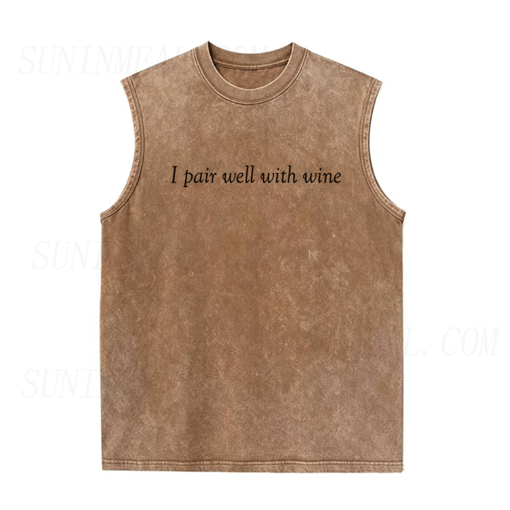 I Pair Well With Wine Unisex Tank Top