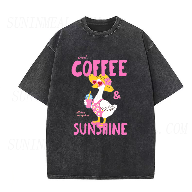 Iced Coffee & Sunshine All Day Every Day Unisex Tee