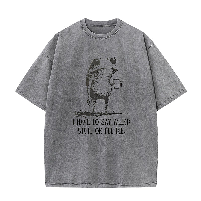 Frog Drinking Coffee Unisex Tee