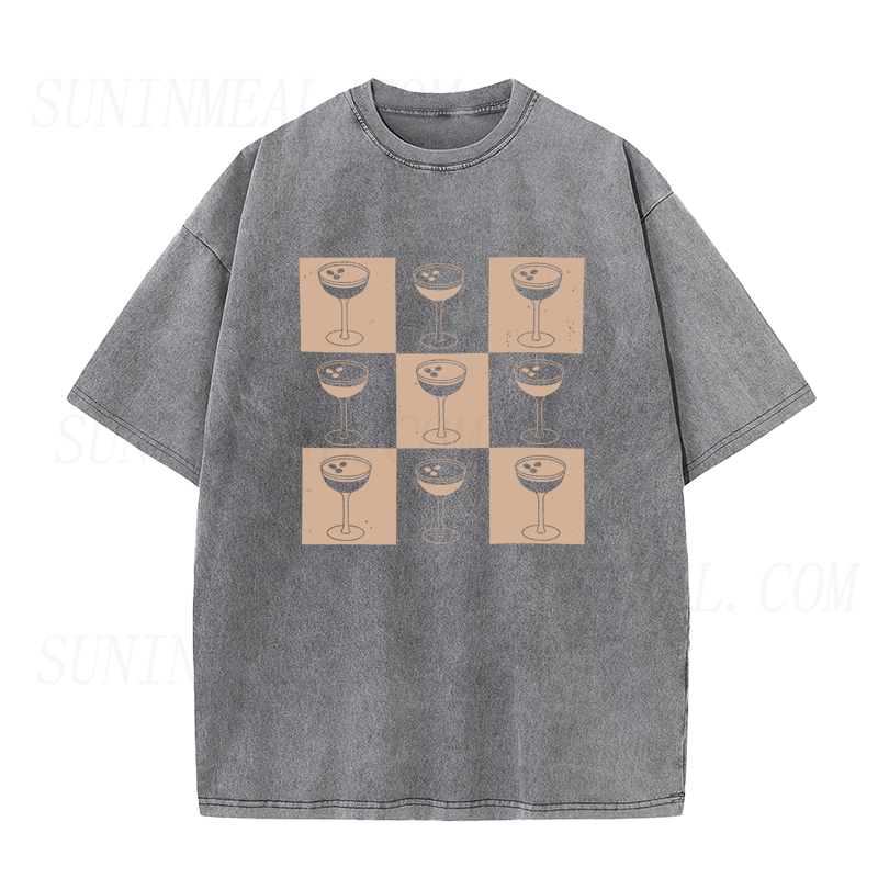 Retro Cocktail Grid Unisex Tee