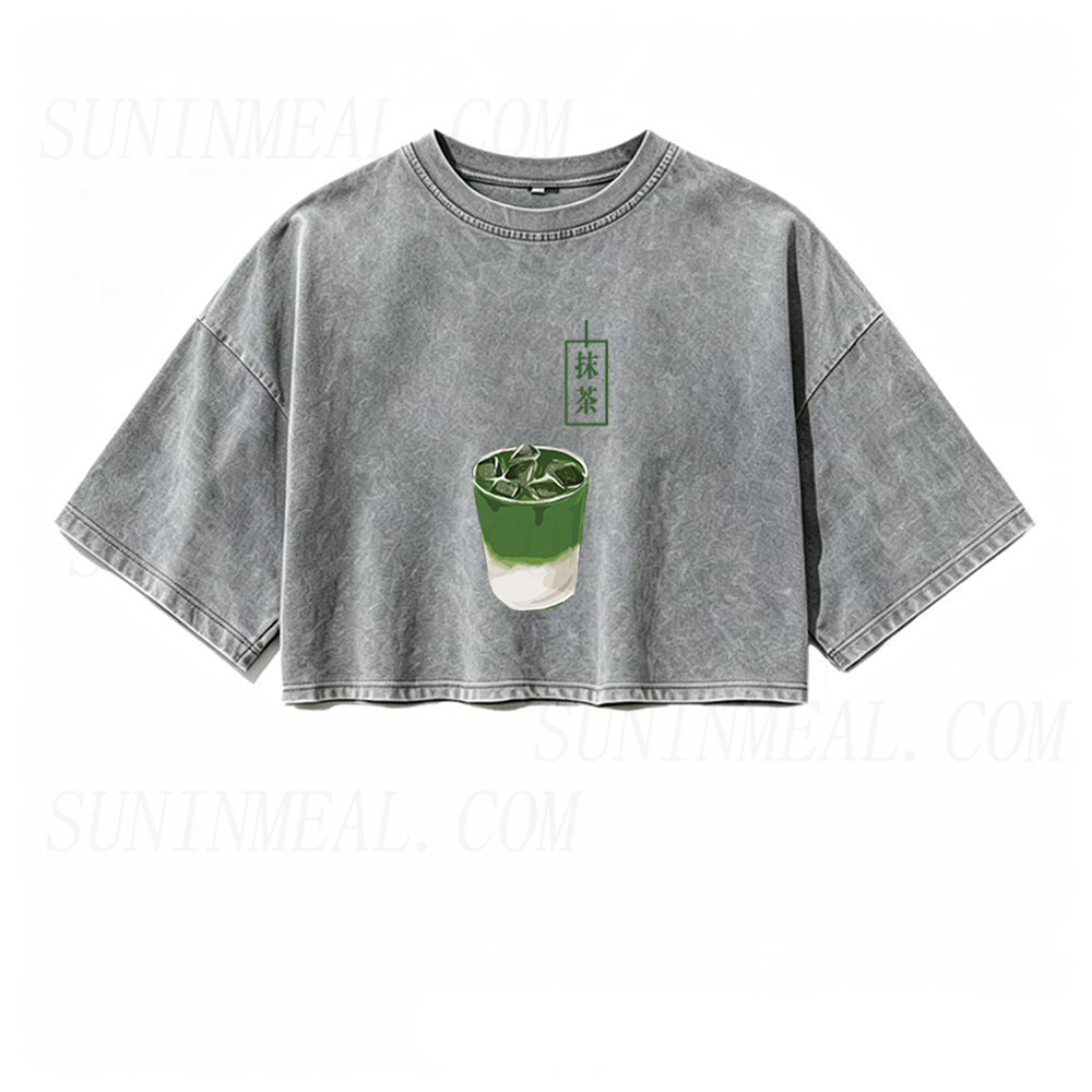 Matcha Oversized Crop Tee